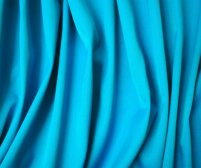 Aqua Blue Poly Spandex Stretch Solid Stretch Lamour Woven Fabric