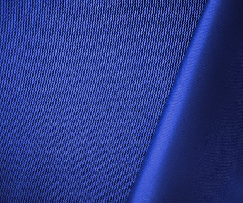 Blue Poly Spandex Stretch Solid Stretch Lamour Woven Fabric