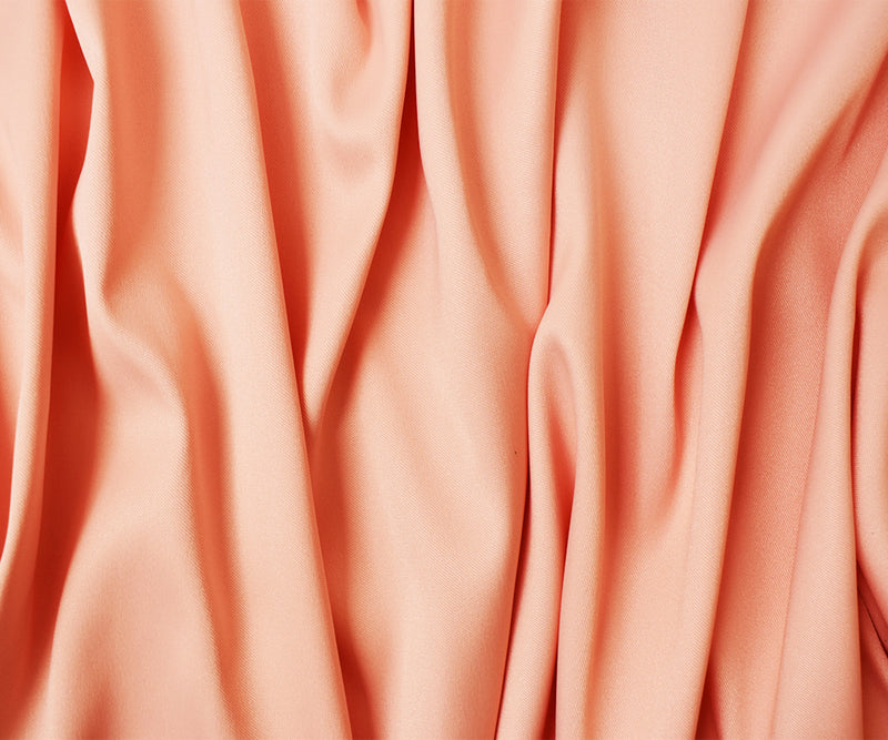 Light Peach Poly Spandex Stretch Solid Stretch Lamour Woven Fabric