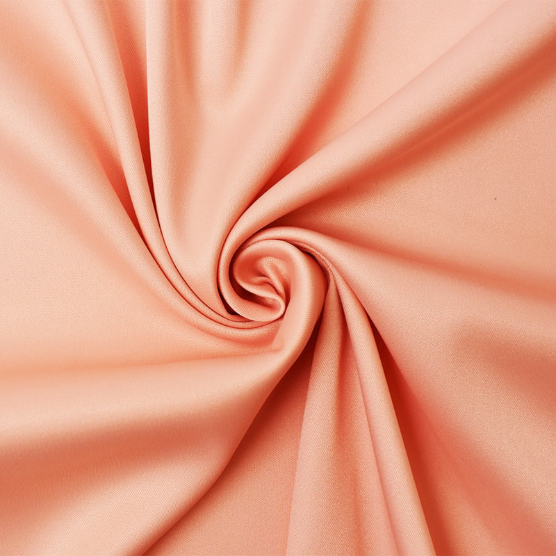 Light Peach Poly Spandex Stretch Solid Stretch Lamour Woven Fabric