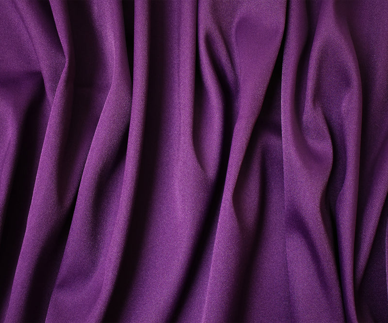Deep Purple Poly Spandex Solid Stretch Lamour Woven Fabric
