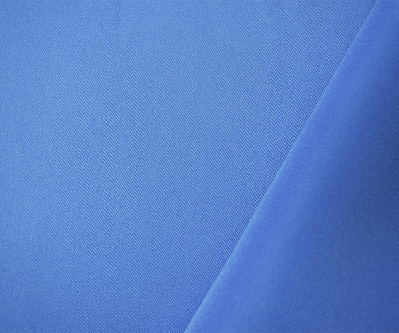 Blue Poly Spandex Stretch Solid Stretch Lamour Woven Fabric