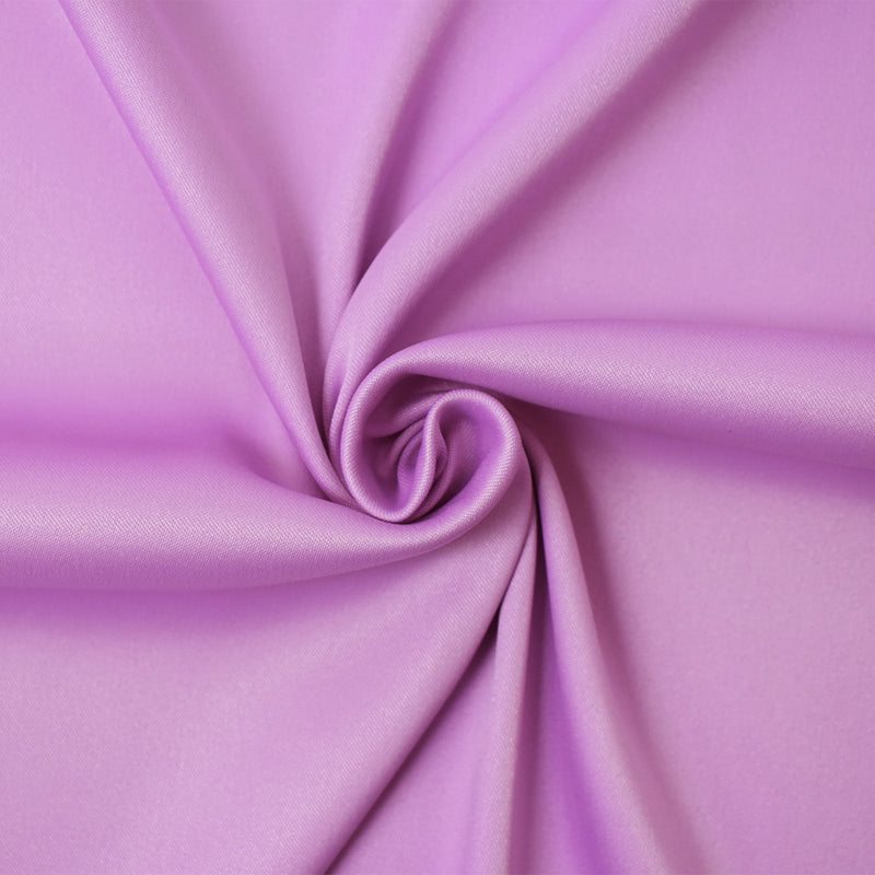 Light Purple Poly Spandex Solid Stretch Lamour Woven Fabric