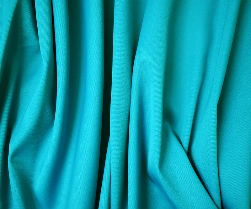 Turquoise Poly Spandex Stretch Solid Stretch Lamour Woven Fabric