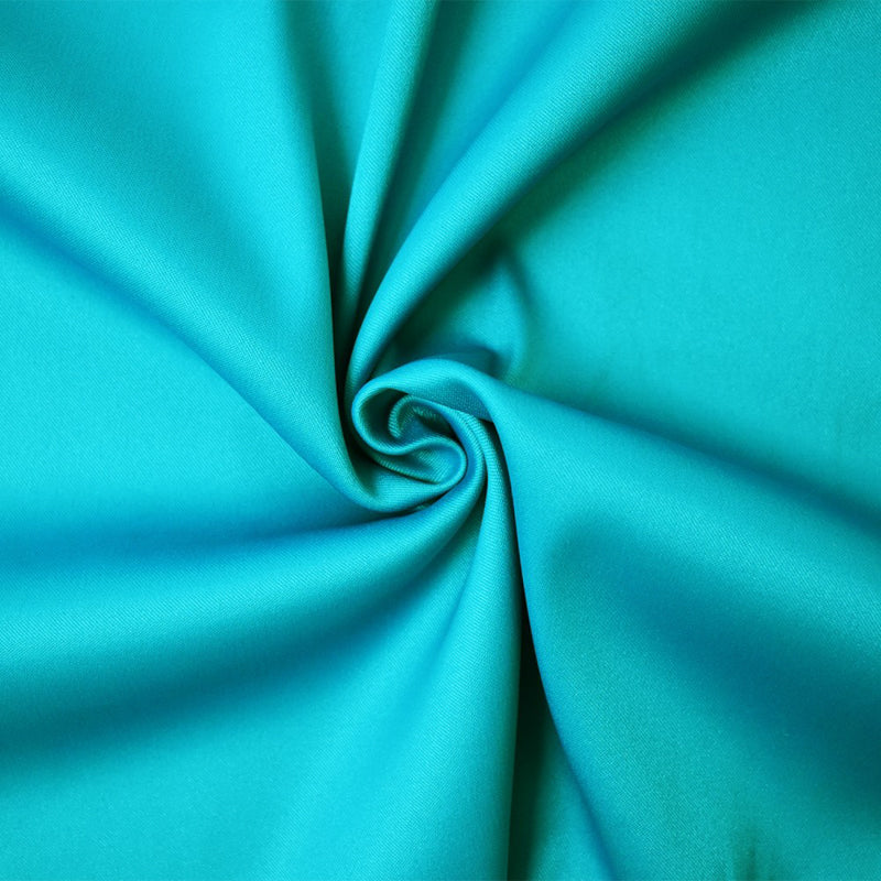 Turquoise Poly Spandex Stretch Solid Stretch Lamour Woven Fabric