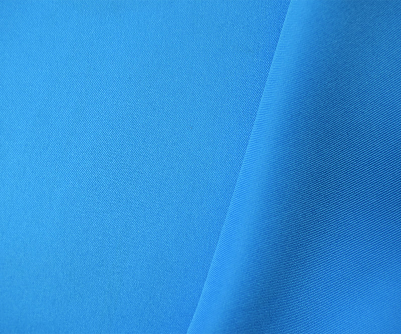 Blue Poly Spandex Stretch Solid Stretch Lamour Woven Fabric