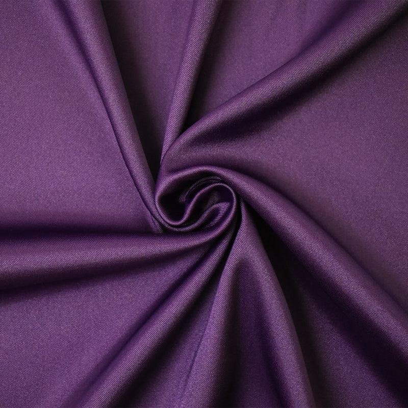 Dark Purple Poly Spandex Solid Stretch Lamour Woven Fabric