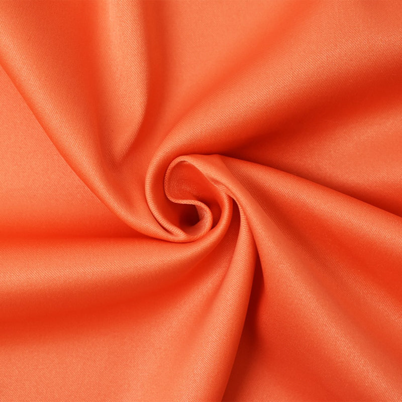 Orange Poly Spandex Stretch Solid Stretch Lamour Woven Fabric