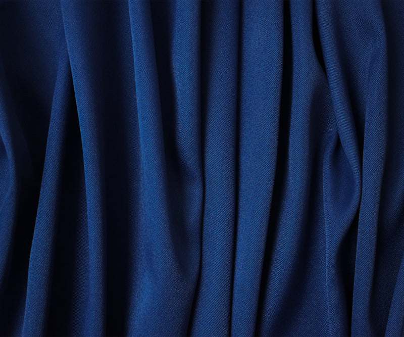 Dark Blue Poly Spandex Stretch Solid Stretch Lamour Woven Fabric