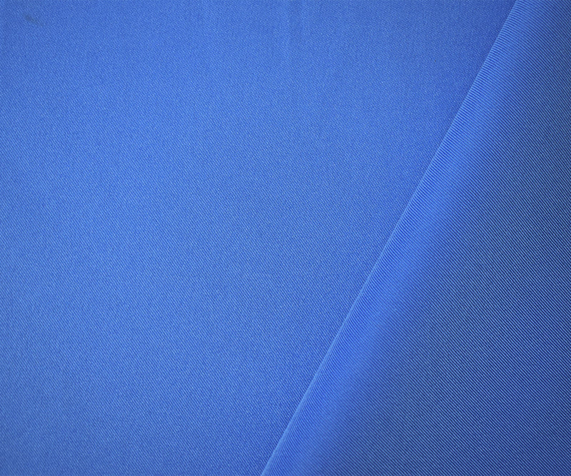 Blue Poly Spandex Stretch Solid Stretch Lamour Woven Fabric