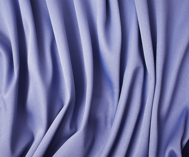 Blue Poly Spandex Stretch Solid Stretch Lamour Woven Fabric