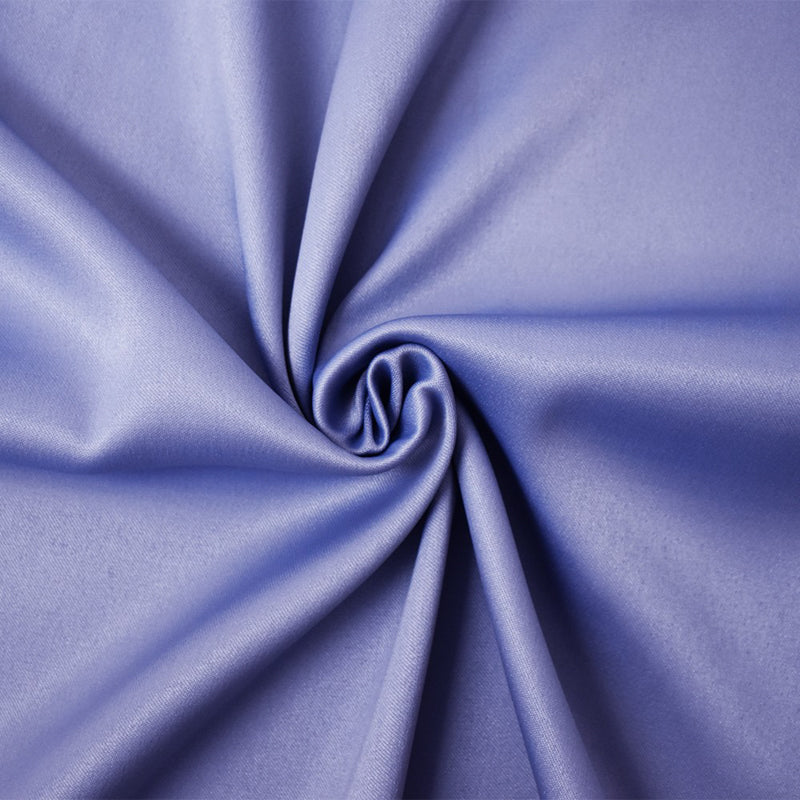 Blue Poly Spandex Stretch Solid Stretch Lamour Woven Fabric