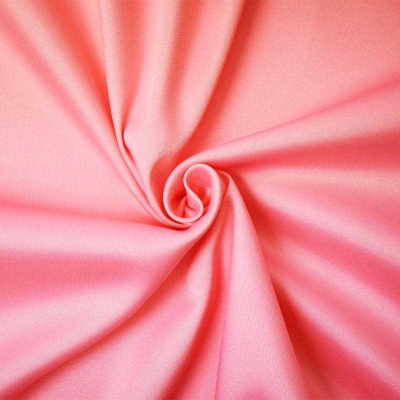 3 1/2 YD PC-Pink Poly Spandex Stretch Solid Stretch Lamour Woven Fabric