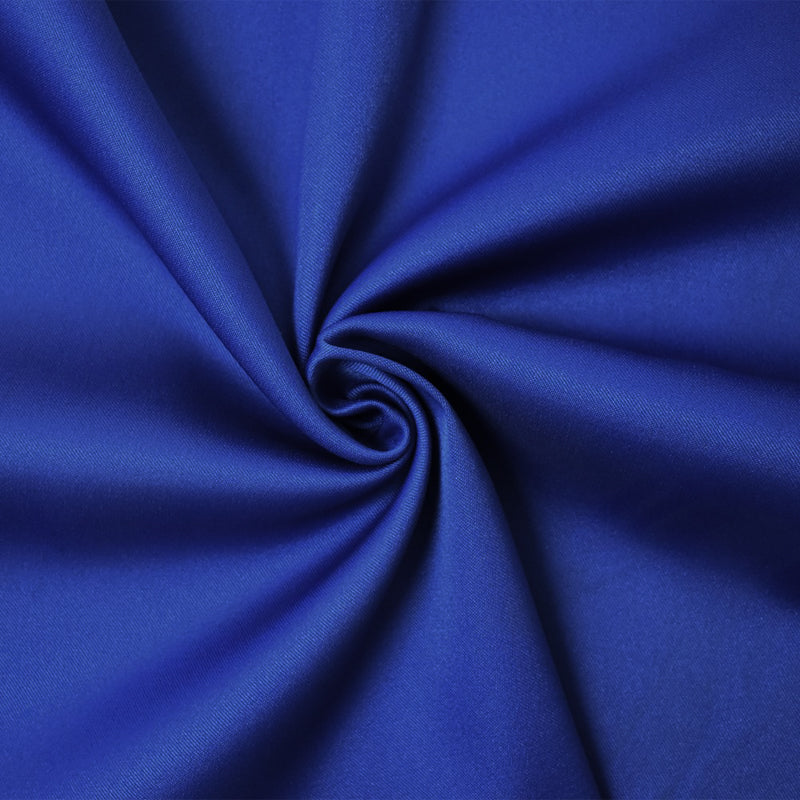 Blue Poly Spandex Stretch Solid Stretch Lamour Woven Fabric