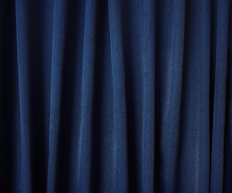 Dark Blue Poly Spandex Stretch Solid Stretch Lamour Woven Fabric