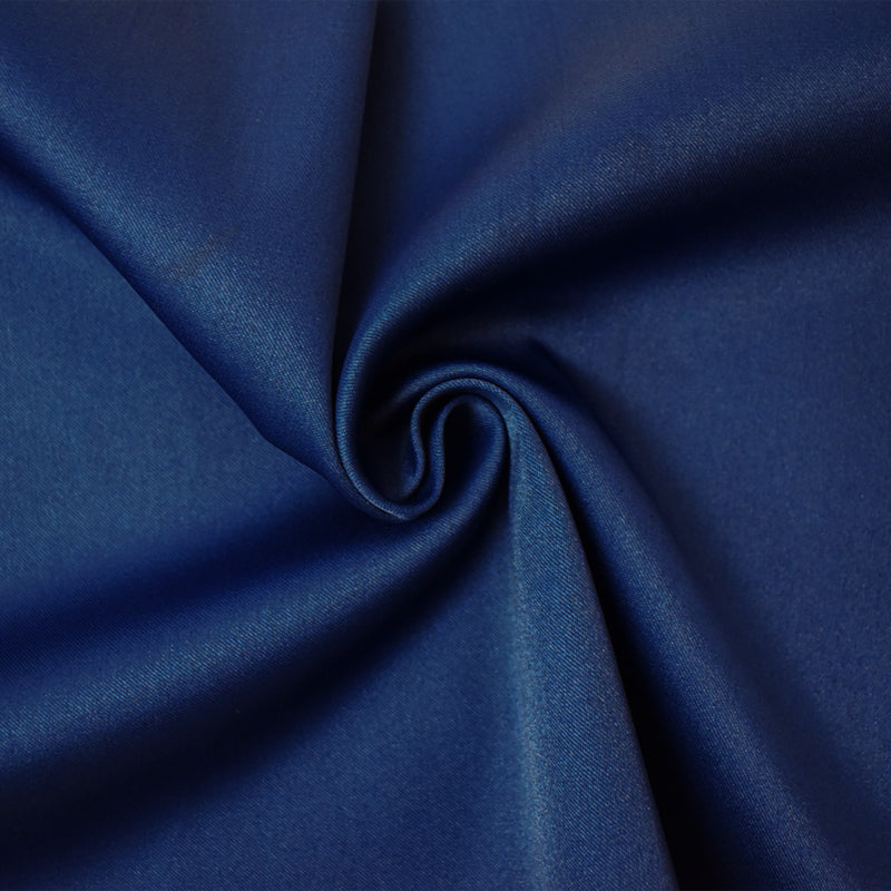 Dark Blue Poly Spandex Stretch Solid Stretch Lamour Woven Fabric