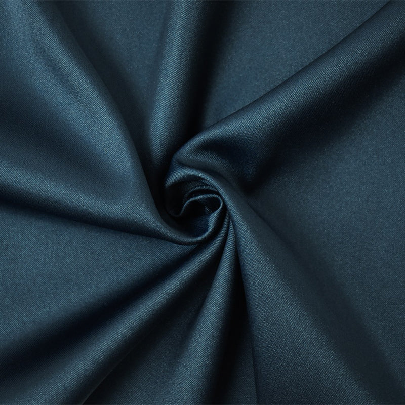 Deep Navy Blue Poly Spandex Stretch Solid Stretch Lamour Woven Fabric