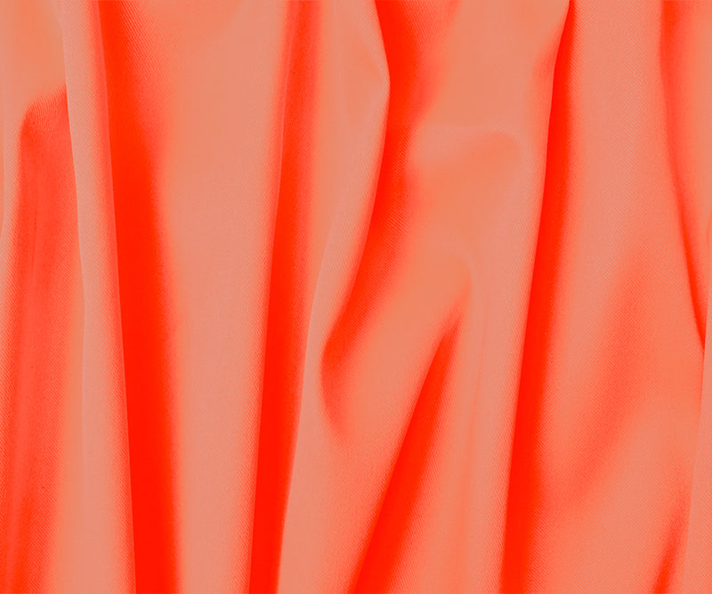 Orange Poly Spandex Stretch Solid Stretch Lamour Woven Fabric