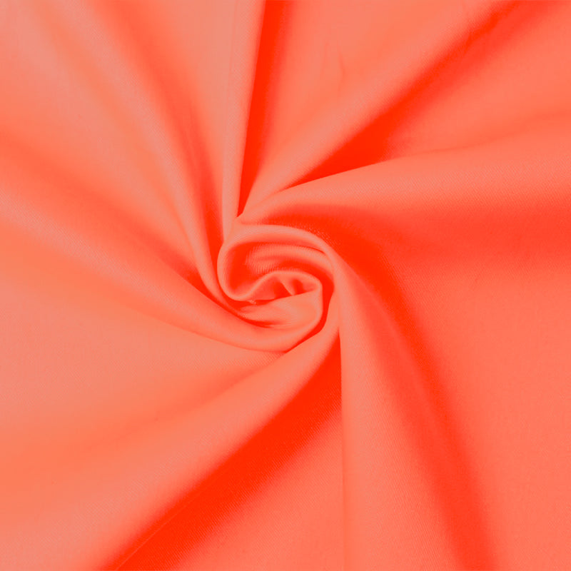Orange Poly Spandex Stretch Solid Stretch Lamour Woven Fabric