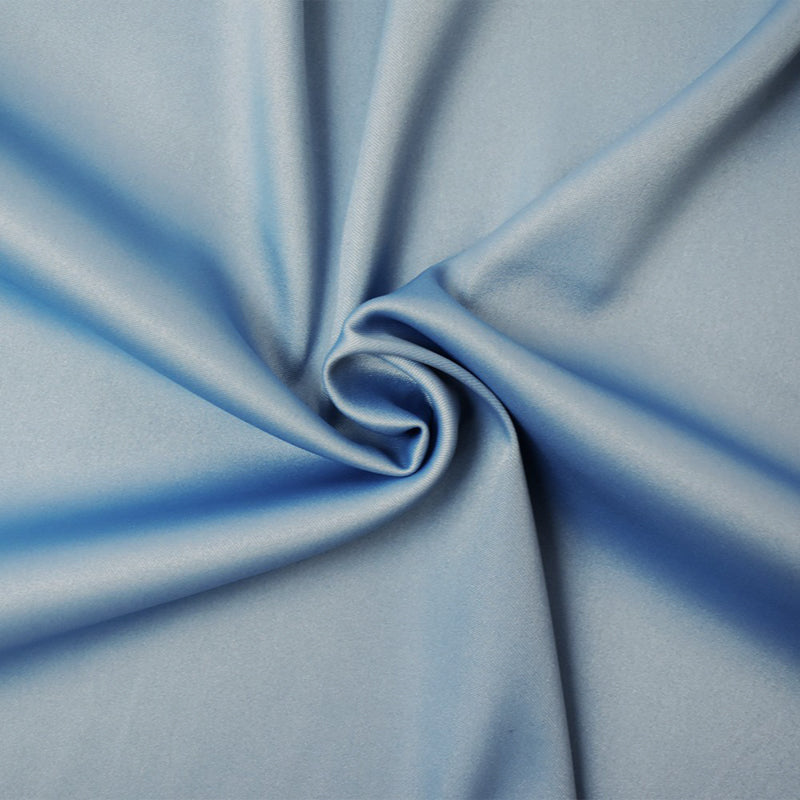 Pastel Blue Poly Spandex Stretch Solid Stretch Lamour Woven Fabric