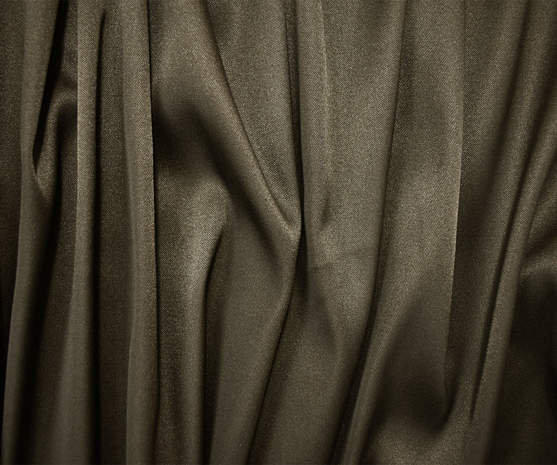 Brown Poly Stretch Spandex Lamour Solid Satin Woven Fabric