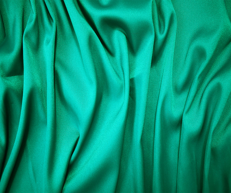 Deep Teal Poly Stretch Spandex Lamour Solid Satin Woven Fabric