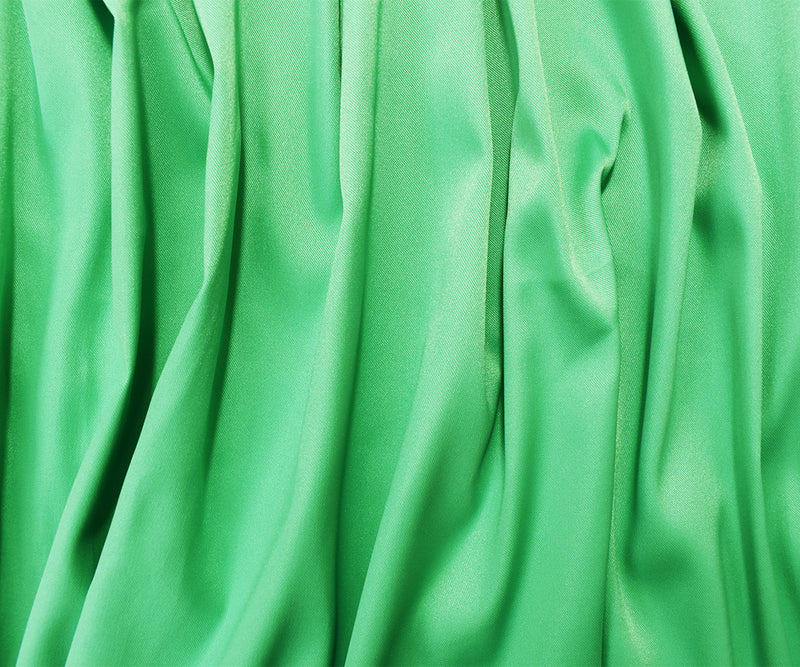 Green Poly Stretch Spandex Lamour Solid Satin Woven Fabric