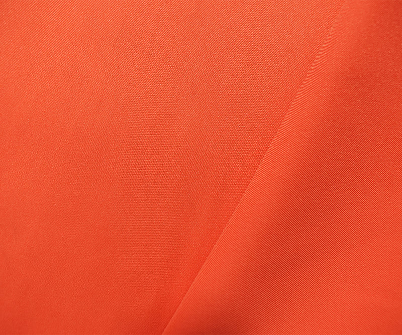 Orange Poly Stretch Spandex Lamour Solid Satin Woven Fabric