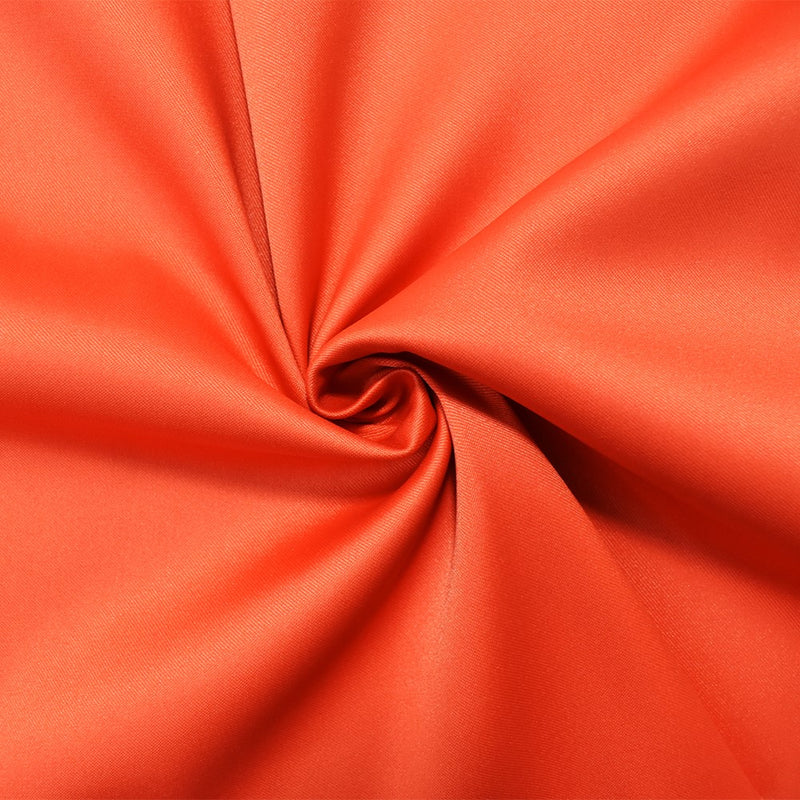 Orange Poly Stretch Spandex Lamour Solid Satin Woven Fabric