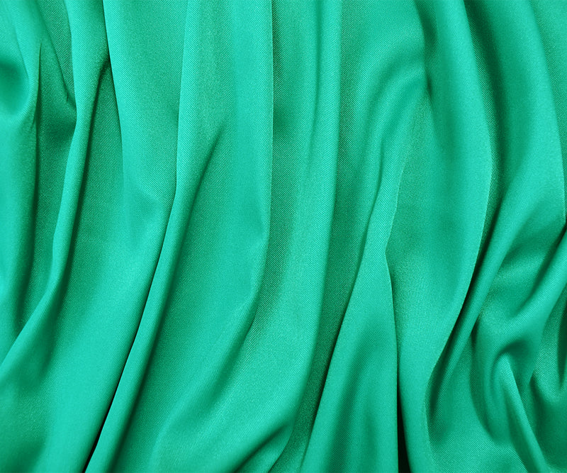 Green Poly Stretch Spandex Lamour Solid Satin Woven Fabric