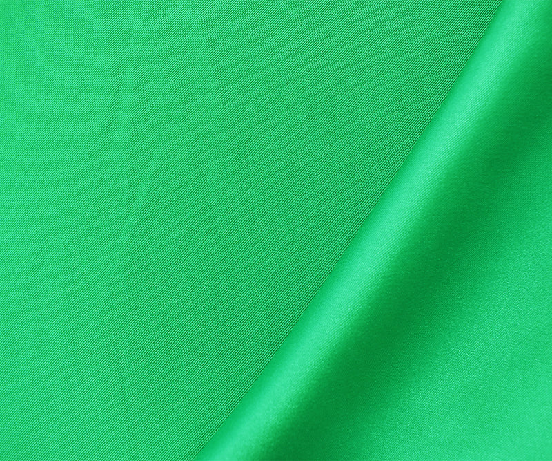 Green Poly Stretch Spandex Lamour Solid Satin Woven Fabric