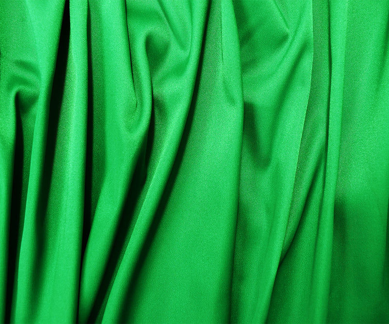 Green Poly Stretch Spandex Lamour Solid Satin Woven Fabric