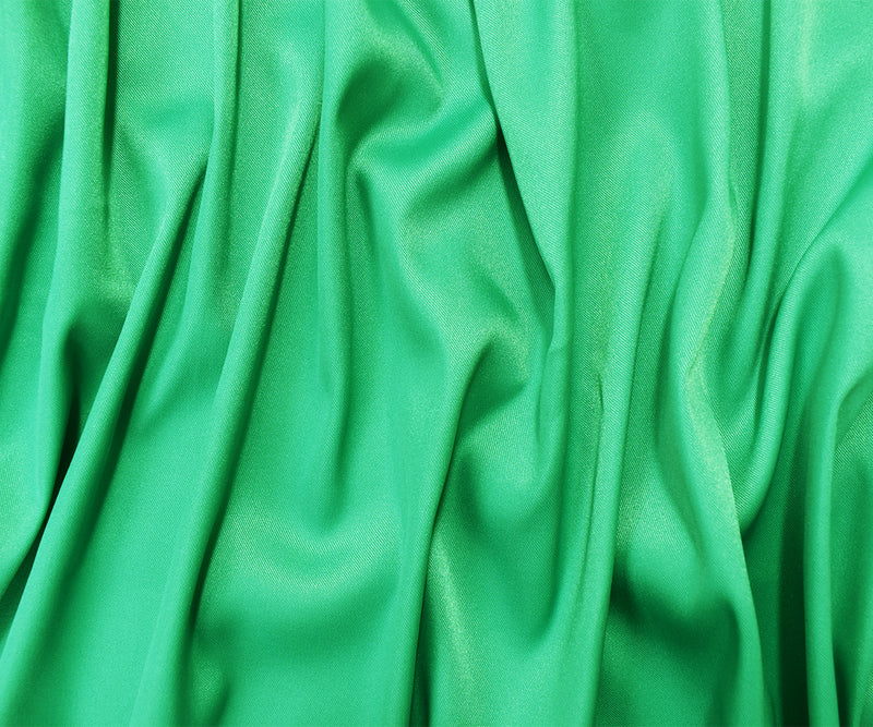 Green Poly Stretch Spandex Lamour Solid Satin Woven Fabric