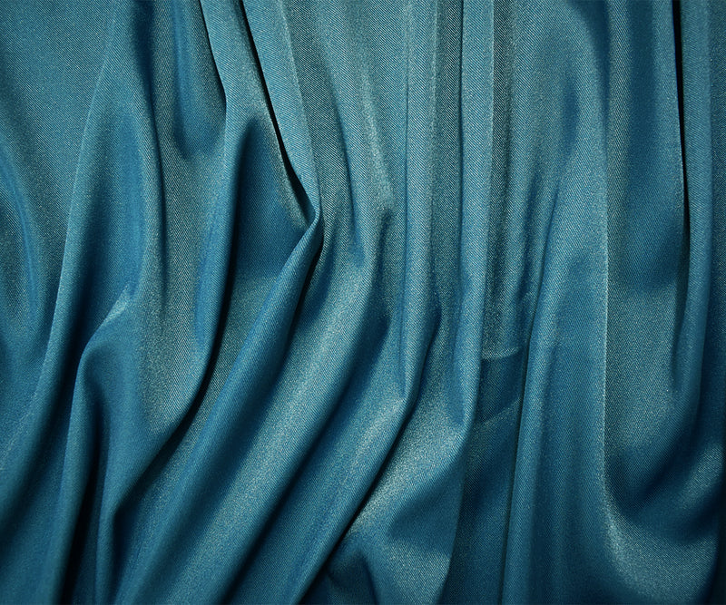 Dark Teal Poly Stretch Spandex Lamour Solid Satin Woven Fabric