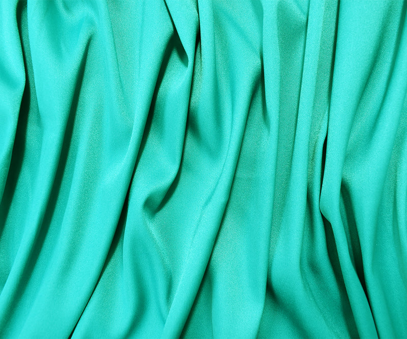 Green Poly Stretch Spandex Lamour Solid Satin Woven Fabric
