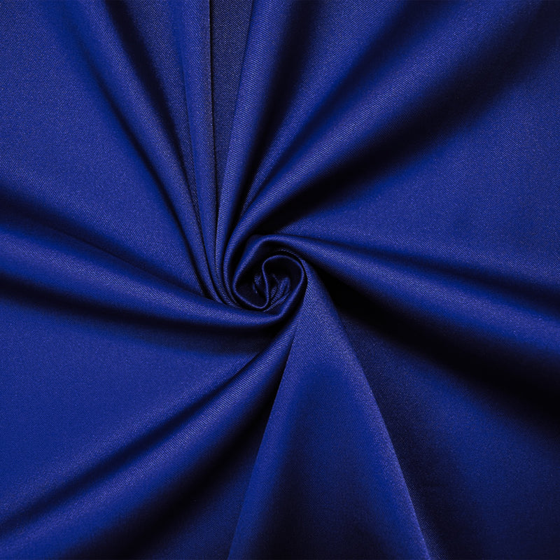 Dark Blue Poly Stretch Spandex Lamour Solid Satin Woven Fabric