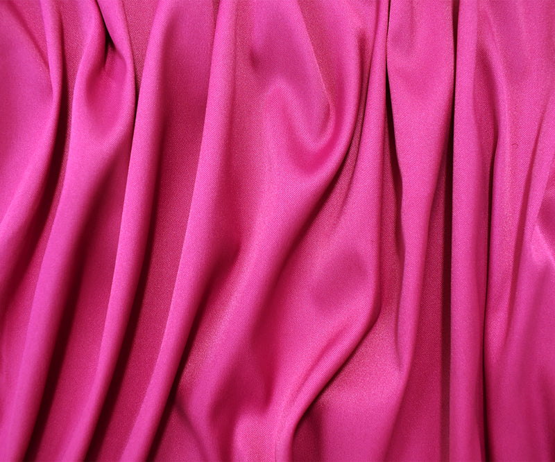 Magenta Purple Poly Stretch Spandex Lamour Solid Satin Woven Fabric