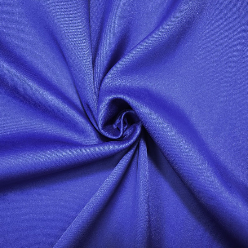Blue Poly Stretch Spandex Lamour Solid Satin Woven Fabric