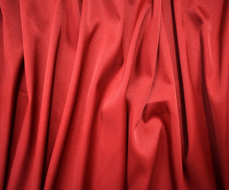Dark Red Poly Stretch Spandex Lamour Solid Satin Woven Fabric