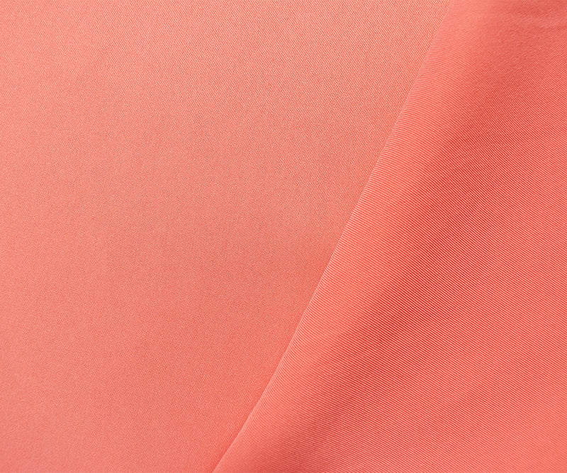 Coral Pink Poly Stretch Spandex Lamour Solid Satin Woven Fabric