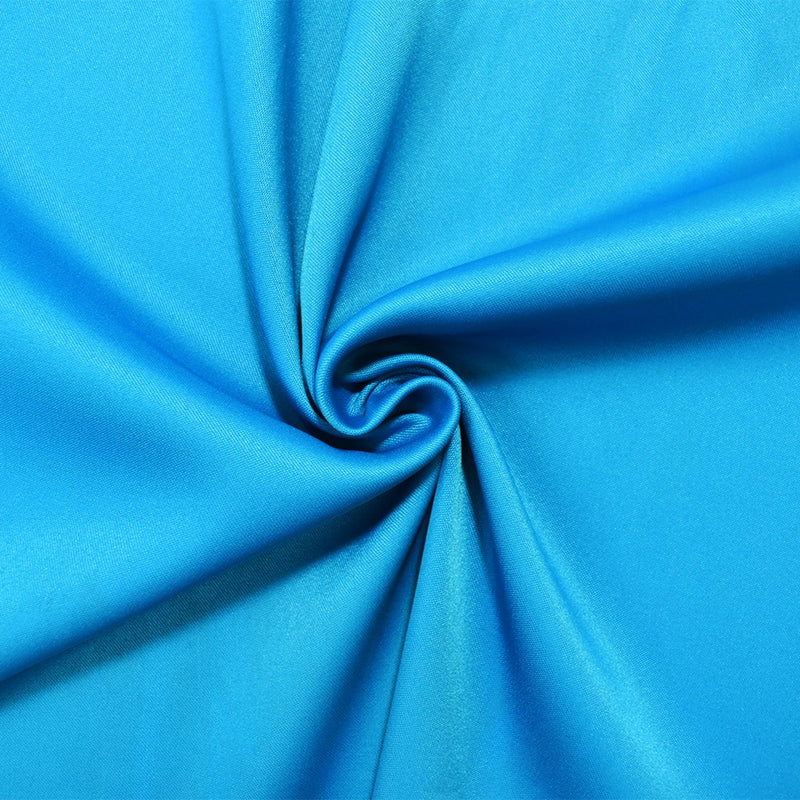 Turquoise Poly Stretch Spandex Lamour Solid Satin Woven Fabric