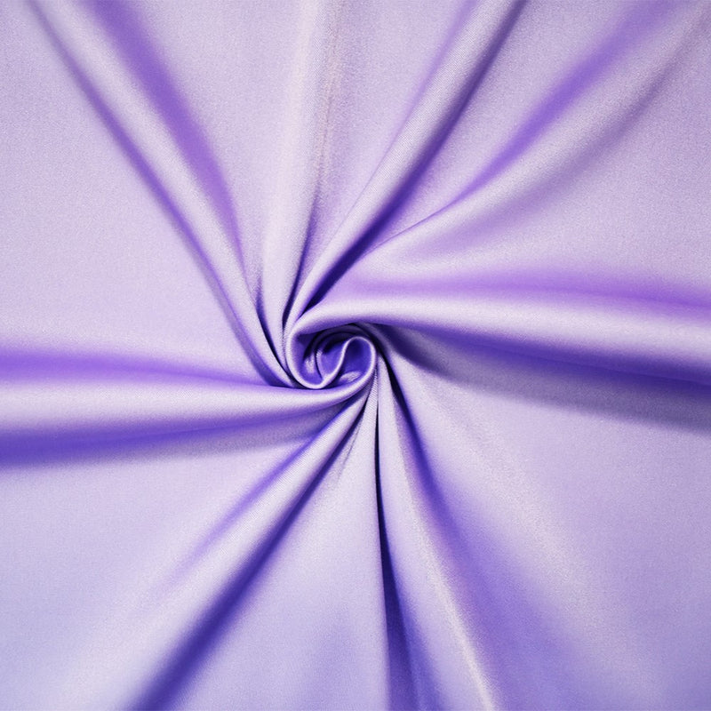 Lavender Purple Poly Stretch Spandex Lamour Solid Satin Woven Fabric