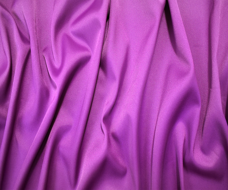 Purple Poly Stretch Spandex Lamour Solid Satin Woven Fabric
