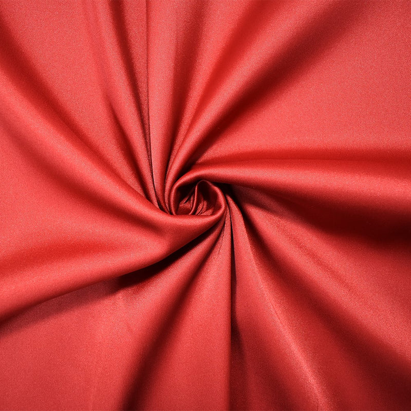 Deep Red Poly Stretch Spandex Lamour Solid Satin Woven Fabric