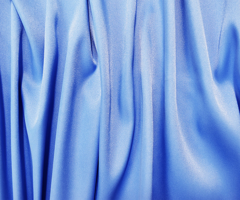 Light Blue Poly Stretch Spandex Lamour Solid Satin Woven Fabric