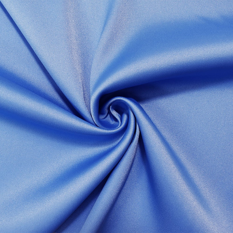 Light Blue Poly Stretch Spandex Lamour Solid Satin Woven Fabric