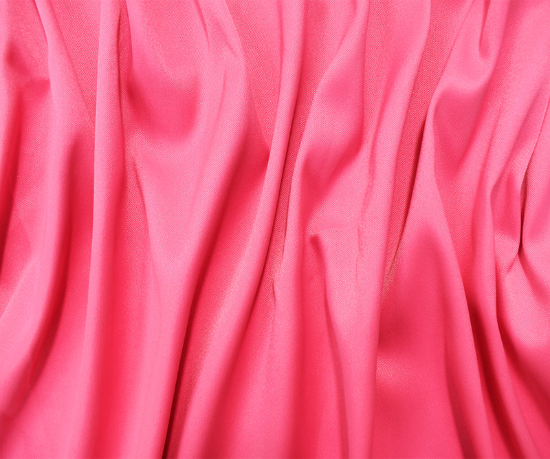 Neon Pink Poly Stretch Spandex Lamour Solid Satin Woven Fabric