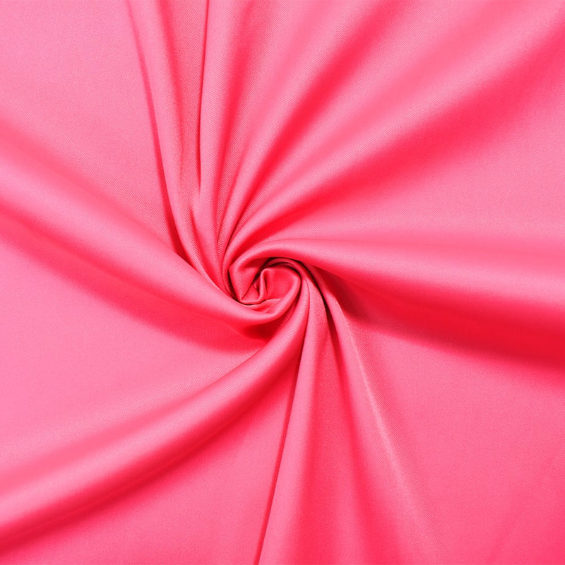 Neon Pink Poly Stretch Spandex Lamour Solid Satin Woven Fabric
