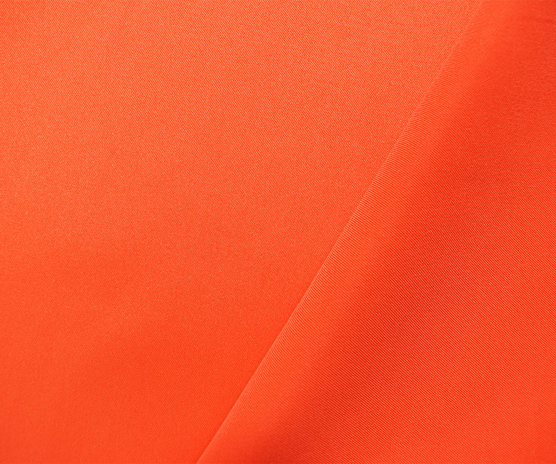 Orange Poly Stretch Spandex Lamour Solid Satin Woven Fabric