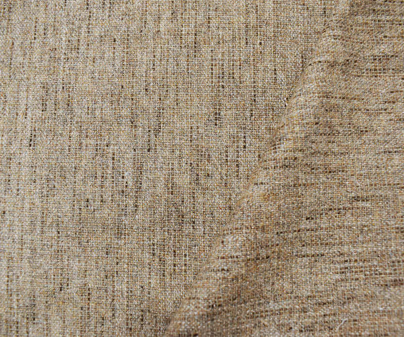 Beige-Gray Wool Poly Texture Woven Jacketing Fabric